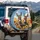 Burros Sunflowers Wooden Fence - Farmhouse Home Decor Gift for Animal Lover Spare Tire Cover - 3