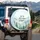 Adventure Begin Text Misty Mountain Pine Forest Birds - Adventure Lover Gift Spare Tire Cover - 3