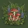 Vibrant Red Mushroom Cluster Forest Ferns Blue Lupine Flowers - Woodland Decor Gift Spare Tire Cover - 6