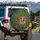 Vibrant Red Mushroom Cluster Forest Ferns Blue Lupine Flowers - Woodland Decor Gift Spare Tire Cover - 3