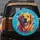 Kaleidoscope Smiling Dog Portrait Hearts Paint Splatter - Home Decor Dog Lover Gift Spare Tire Cover - 5