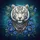 Majestic White Tiger Gold Sapphire Necklace Peacock Feathers - Wildlife Lover Gift Spare Tire Cover - 6