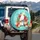 Cockatoos Pineapple Tropical Drink Hibiscus Plumeria Flowers - Wildlife Lover Gift Spare Tire Cover - 3