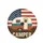 Vintage Teardrop Camper American Flag CAMPER Text - Travel Lifestyle Gift Spare Tire Cover - 4