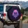 Melting Skull Dripping Liquid Glowing Cosmic Dust Nebulae Expanse - Sci-Fi Fan Gift Spare Tire Cover - 3
