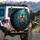 Bengal Tiger Head Jungle Foliage Mist Orbs Trees Night Sky - Wildlife Lover Gift Spare Tire Cover - 3