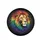 Lion Head Rainbow Mane Black Background - Wildlife Lover Gift Spare Tire Cover - 4