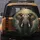 African Elephant Ivory Tusks Deep Jungle Rainforest Wildlife Lover Gift Spare Tire Cover - 5