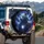 Majestic Cosmic Bear Constellation Golden Filigree Celestial Nebulae - Space Lover Gift for Stargazers Spare Tire Cover - 3