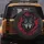 Wolf Head Forward Facing Glowing Eyes Crimson Splatter Smoke Wisps - Wildlife Lover Gift Spare Tire Cover - 5