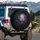 Shaggy Furry Skull Purple Eyes Mystical Symbols Dark Energy - Home Decor Gift Spare Tire Cover - 3