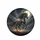 Galloping Black Horse Golden Scrollwork Full Moon - Mystical Fantasy Decor Gift Spare Tire Cover - 4
