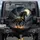 Galloping Black Horse Golden Scrollwork Full Moon - Mystical Fantasy Decor Gift Spare Tire Cover - 1