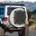 Gothic Mandala Cruciform Structure Tendrils Wings Filigree - Home Decor Gift for Car Spare Tire Cover - 3