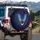 Blue Butterfly Golden Moon Celestial Stars Indigo Night Sky - Mystical Decor Gift Spare Tire Cover - 3