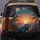 Tropical Blue Iguana Fiery Sunset Ocean Palm Scene - Wildlife Lover Gift Spare Tire Cover - 5