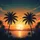 Sunset Palm Tree Tropical Ocean Mountains - Travel Essentials for Beach Lovers Spare Tire Cover - 6
