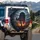 Chained Wolf Fiery Volcanic Landscape - Wildlife Lover Gift Spare Tire Cover - 3