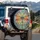 Iridescent Stained Glass Dragonfly Floral Geometric Glass Fragments - Home Decor Gift Spare Tire Cover - 3