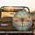 Iridescent Stained Glass Dragonfly Floral Geometric Glass Fragments - Home Decor Gift Spare Tire Cover - 2