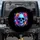 Neon Skull Magenta Blue Floral Botanical - Synthwave Car Accessory Gift Spare Tire Cover - 1