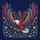 Majestic Bald Eagle Floral Leaves Tendrils Hearts Stars - Nature Lover Gift Spare Tire Cover - 6