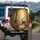 White-tailed Buck Fawn Golden Autumn Forest Stream - Wildlife Lover Gift Spare Tire Cover - 3