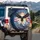 Bald Eagle American Flag Snowy Mountains - Independence Day Gift for Veterans Spare Tire Cover - 3