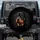 Rottweiler Puppy Head Tilt Black Tan Fur Deep Black Background - Pet Owner Gift Spare Tire Cover - 1
