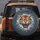 Striped Tiger Head Snarling Fangs - Wildlife Lover Gift for Animal Lovers Spare Tire Cover - 5