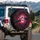 Armored Hands Gripping Glowing Heart - Dark Fantasy Vehicle Decor Gift Spare Tire Cover - 3