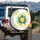 Yellow Flower Botanical Tapestry - Home Decor Gift for Garden Lover Spare Tire Cover - 3