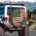 Teal Canton American Flag Aged Cream Stars - Independence Day Gift for Veterans Spare Tire Cover - 3