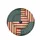 Teal Canton American Flag Aged Cream Stars - Independence Day Gift for Veterans Spare Tire Cover - 4