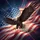 Bald Eagle American Flag Soaring - Independence Day Gift for Veterans Spare Tire Cover - 6