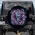 Glowing Blue Skull Purplish Pink Octopus Tentacles Swirling Deep Sea Current - Decor Gift Spare Tire Cover - 1