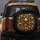 Golden Skulls Fluid Splatter Irregular Shapes Black Field - Vehicle Statement Gift Spare Tire Cover - 5