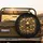 Golden Skulls Fluid Splatter Irregular Shapes Black Field - Vehicle Statement Gift Spare Tire Cover - 2