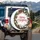 Merry Christmas Pine Wreath Holiday Ornaments Distressed Wood - Christmas Gift Spare Tire Cover - 3