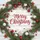 Merry Christmas Pine Wreath Holiday Ornaments Distressed Wood - Christmas Gift Spare Tire Cover - 6