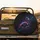 Black Flamingo Cosmic Dust Geometric Lines Nebula Void - Wildlife Lover Gift Spare Tire Cover - 2