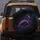 Black Flamingo Cosmic Dust Geometric Lines Nebula Void - Wildlife Lover Gift Spare Tire Cover - 5