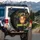 Smiling Fluffy Sloth Let's Hang Out Tropical Jungle Foliage - Wildlife Lover Gift Spare Tire Cover - 3