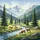 Chamois-like Grazing Animals Alpine River Green Valley - Outdoor Adventure Gift Spare Tire Cover - 6