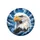 Bald Eagle Head Blue Eyes Orange Beak Swirling Clouds - Wildlife Lover Gift Spare Tire Cover - 4