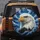 Bald Eagle Head Blue Eyes Orange Beak Swirling Clouds - Wildlife Lover Gift Spare Tire Cover - 5