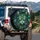 Cat Face Golden Eyes Tropical Jungle Leaves - Wildlife Lover Gift Spare Tire Cover - 3