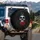 Gothic Skull Thorny Crown Red Rose - Dark Fantasy Home Decor Gift Spare Tire Cover - 3