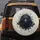 Black Crow Head Orange Eyes Shattered Concrete Broken Plaster - Wildlife Lover Gift Spare Tire Cover - 5