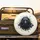 Black Crow Head Orange Eyes Shattered Concrete Broken Plaster - Wildlife Lover Gift Spare Tire Cover - 2